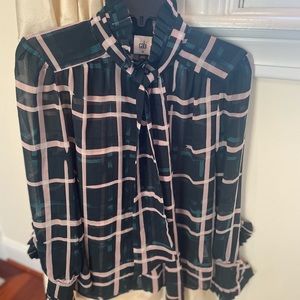 Cabi Fun French Bow Tie Blouse NWOT XS. Perfect for Holidays  and winter events.